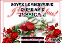 soyez le bienvenue Jessica J - Бесплатный анимированный гифка