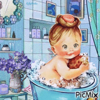 Bath time-contest GIF animé