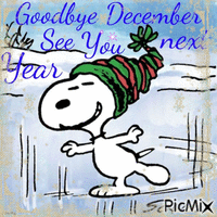 Goodbye December,  See you Next year! ❄️🙂 animovaný GIF