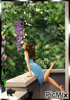 El olor de las flores. animovaný GIF