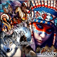American Indians Collage - GIF animé gratuit