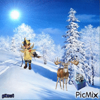 Coline de neige - Darmowy animowany GIF