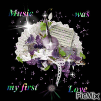 Music was my first Love κινούμενο GIF