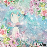 ✶ Spring Miku {by Merishy} ✶ - GIF animé gratuit