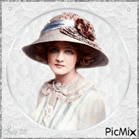 Portrait of a Vintage Lady Animated GIF