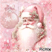 Santa Claus Pink Christmas - GIF animado gratis