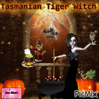 TASMANIAN TIGER WITCH - Gratis animeret GIF