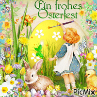 Ein frohes Osterfest, meine lieben Freunde! - GIF animé gratuit