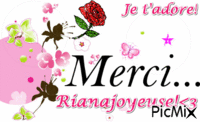 Merci Rianajoyeuse - Бесплатный анимированный гифка
