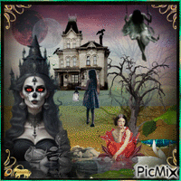 The nightmare, Gothic surrealism - GIF animé gratuit