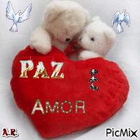 Paz e amor - Бесплатный анимированный гифка