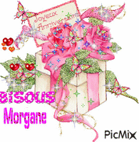 Joyeux anniversaire Morgane - Бесплатный анимированный гифка