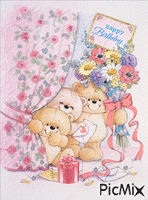 Happy birthday bears animerad GIF