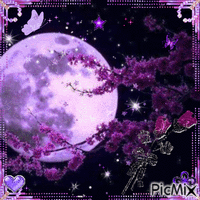 purple fantasy анимированный гифка