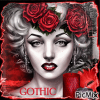 Marilyn Monroe en gothique / concours - GIF animado gratis