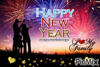 happy new year my family - Darmowy animowany GIF