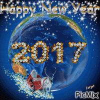 HAPPY NEW YEAR 2017 - Darmowy animowany GIF