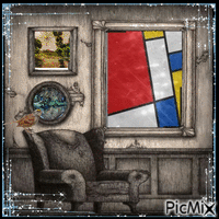 Piet Mondrian - GIF animado gratis