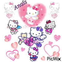 concours lolotitty, hello kitty, ce petit chat est un ange geanimeerde GIF