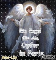 Ein Engel für die Opfer in Paris - 免费动画 GIF
