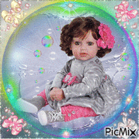 Кукла в пузыре - Bezmaksas animēts GIF