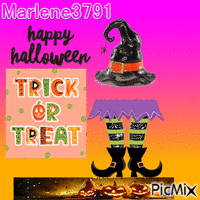 Halloween image encre animé effet clignotant néon scintillant brille  edited by me