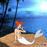 Mermaid Wilma geanimeerde GIF