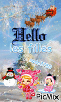 hello les filles - Bezmaksas animēts GIF