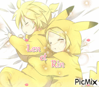 Len et Rin kagamine - Δωρεάν κινούμενο GIF