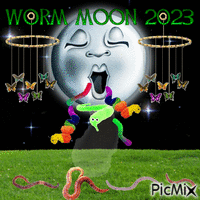 worm moon GIF animé