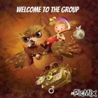 welcome owl animeret GIF