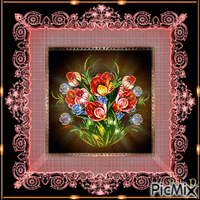 Bouquet de Fleurs - GIF animé gratuit