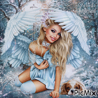 winter angel - Безплатен анимиран GIF