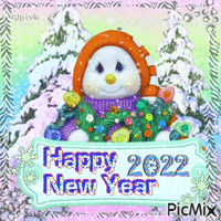 Happy New Year 2022 geanimeerde GIF