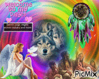DENNIS PAGE ANGELS WOLVES INDIANS AND MORE анимиран GIF