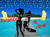 Vacances de rêve ! - Бесплатный анимированный гифка