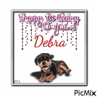 Happy Birthday Debra - Free animated GIF