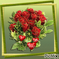 Roses for you, my friends! - GIF animé gratuit