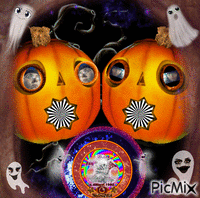 Pumpkins Ghosts Eye Eye Eyes (JIGGURL_PIXMIXR) - GIF animado gratis