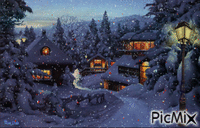 Snowy Night4 animált GIF