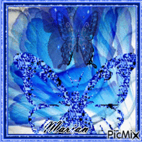 Papillon Bleu - Бесплатный анимированный гифка