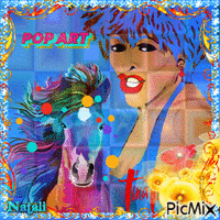 Tina TURNER - POP ART - GIF animé gratuit