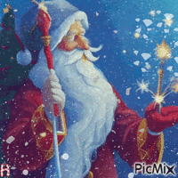 Дед Мороз - Бесплатный анимированный гифка