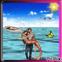 romantic ocean GIF animé