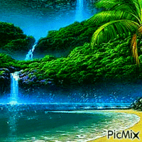 Magnifique paysage sintillant - GIF animado grátis