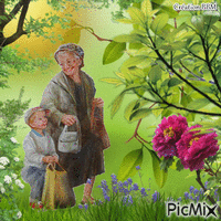 En promenade avec mamy par BBM animovaný GIF