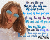 My heart is blue for you - GIF animado gratis