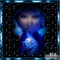 Lady Blue - Bezmaksas animēts GIF