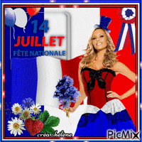 14 Juillet _ fête nationale de la France animasyonlu GIF