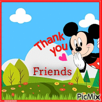 Thank you Friends--Danke Freunde - Free animated GIF